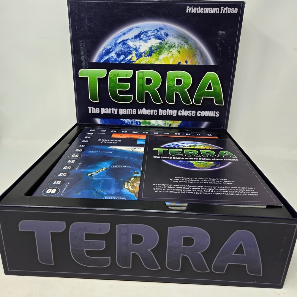 Terra Board Game Bezier Games Friedemann Friese Geography Trivia Party Game